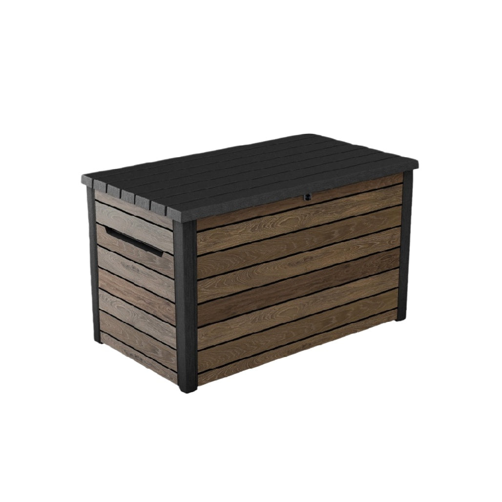 Coffre de rangement extérieur en plastique recyclé - Idéal pour le jardin ou la terrasse - 120 x 80 x 60